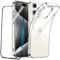 Case for iPhone 13 Pro 3D Full Coverage Screen Protector Tempered Glass + Soft Silicone Shockproof Slim Fit Phone Cover Ultra-Thin Lightweight Clear