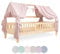 Ehrenkind® Kinderzimmer-Deko-Set: Betthimmel & Wimpelkette für magische Momente | Oeko-TEX Zertifiziert | Kinderzimmer Deko | Betthimmel Kinderzimmer, 120x200 Rosé