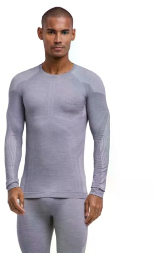 FALKE Men's Wool-Tech Light Longsleeved Sports Functional Shirt Thermoregulating for Hot and Cold Weather Breathable Climate-Regulating Odour-Neutralising Wool Functional Yarn 1 piece