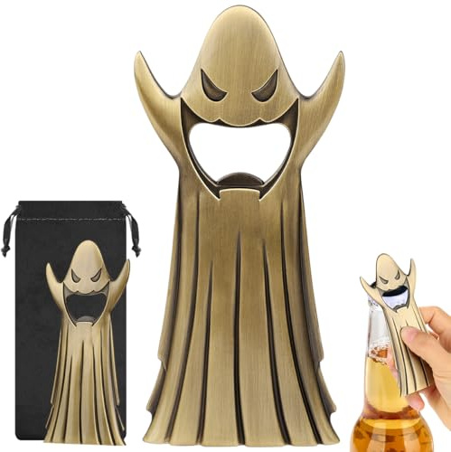 Geister Flaschenöffner, Halloween Deko Geist zubehör, Bierzähler Flaschenöffner, Personalisierte Geschenke Männer, lustige geschenke für Bierliebhaber, Geburtstagsgeschenk für Opa, Papa, Bronze