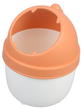 Mini Poubelle Demi-Couvercle Dinosaure en PP Blanc pour Bureau