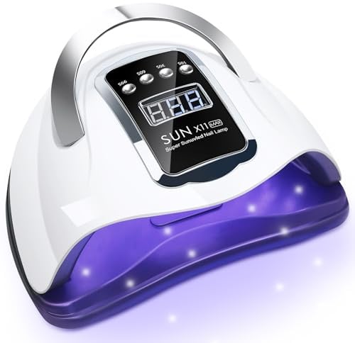 320W UV LED Nagellampe für Gelnägel, Professioneller Nageltrockner mit 66 LEDs, 4 Timer & Low Heat Modus, Automatischer Sensor LCD Display für Zuhause & Nagelstudio