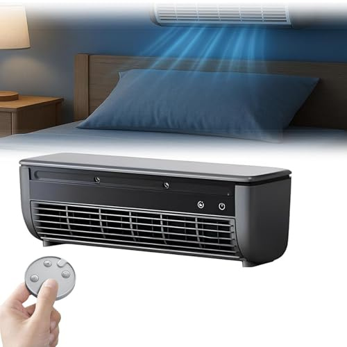 BESTXH Climatiseur Portable Mural, Petits Ventilateurs Et Refroidissement, Ventilateurs De Refroidissement, Ventilateur De Bureau à 3 Vitesses, Ventilateur éLectrique Rechargeable,Noir
