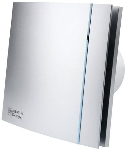 Envirovent Silent Extractor 4 100MM Shutter & Adjustable Timer (Silver)