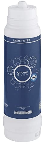 GROHE Blue, Austauschfilter Soft, L-Size, 2500l Kapazität (reduziert geschmacksstörende Stoffe wie Chlor, Kalk und Mikroplastik im Trinkwasser, für Blue Professional, Pure, Red), 40412001