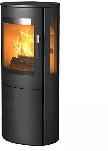 Lotus LO-595 Mira 4 Kaminofen Schwarz, Rauchabgang hinten/A