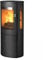 Lotus LO-595 Mira 4 Kaminofen Schwarz, Rauchabgang hinten/A