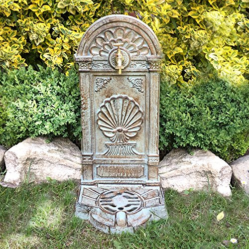 Antikas - Nostalgie Gartenbrunnen - Brunnen mit Wasserhahn - Stehbrunnen im Landhausstil