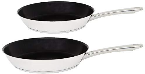 WMF 741146290 Pfannenset 2-teilig Bratpfanne Ø 24, 28 cm, Edelstahl