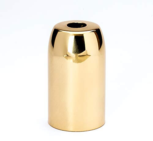 Douille pour lustre E14 en laiton poli brillant