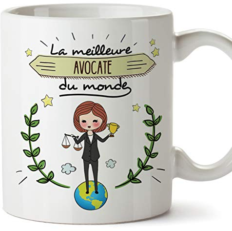 Mugffins Avocate Tasses Originales de café et Petit-déjeuner à Donner Travailleurs Professionnels - La Meilleure Avocate du Monde - Céramique 350 ML