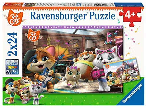 Ravensburger Kinderpuzzle 05012 - Die Buffycats machen Musik - 2 x 24 Teile