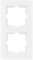 REV Matrix, 2-fach Rahmen Steckdose, Rahmen Serienschalter, Taster etc., weiss-matt