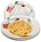 Van Well 4er Pasta-Teller-Set Milano mit Aufdruck I Ø 27 cm Porzellan-Teller I tiefe Nudelteller I Suppenteller mit breitem Rand I Design Pastateller bunt zum Servieren für Nudelgerichte