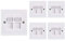 VCE RJ45 Socket Cat6 Ethernet Wall Socket Double Port Flat Face Wall Plate For CAT6/CAT5E/CAT5 Network Cable With Network Modular 5 Sets