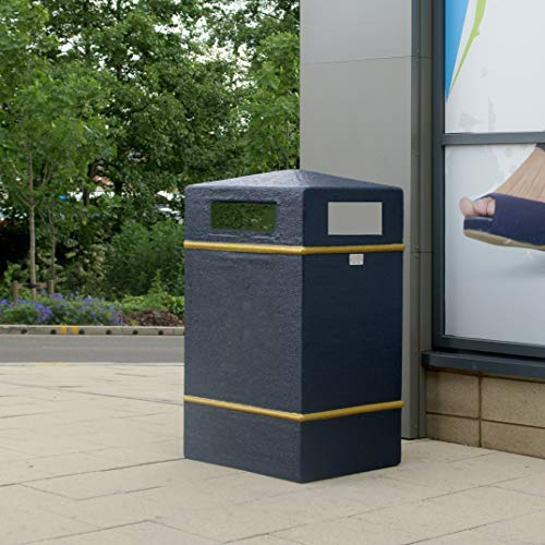 Office Needs Direct Fibre Glass 240 Litres Wheelie Bin Cover Black With Gold Band