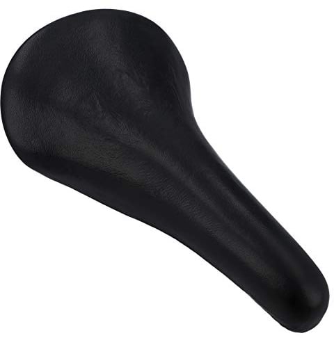 Gusti Sattel Echtes Leder - Sean Y. Leder Fahrradsattel Ledersattel Retro Design weich Sattel Cityrad Rennrad Trekkingrad MTB Schwarz mit Muster