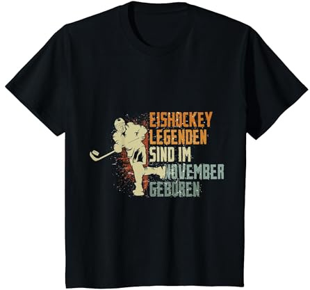 Eishockey Legenden sind im November geboren Geburtstag Motiv T-Shirt