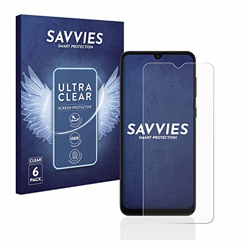 Savvies Schutzfolie für Samsung Galaxy A03 | 6 Stück Transparenter Displayschutz Made in Germany Ultra-Klar Displayschutz-Folie