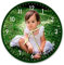 S&H&OU Benutzerdefinierte Wanduhr, Fotowanduhren für Wohnzimmerdekoration mit Foto, leise Wanduhr für Kinder, Personalisierte Fotowanduhr zum Aufhängen von Geburtstagsfotos(25cm)
