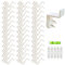 HLIWS Non-Trace Picture Hook for Hard Wall Set-40 Pcs Aluminium Picture Frame Hanging Hook,for Hanging Paintings,Wedding Photos,Mirror,Wall Studs