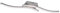 Reality Leuchten LED Deckenleuchte Route R62472407, Metall Nickel matt, Kunststoff weiß, inkl. 2x 5 Watt LED