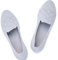 Puxowe Women's Ballet Flats Shoes Slip On Knit Dress Shoes Pumps Round Toe Ballerinas for Woman Comfort Soft 7 UK Light Gray