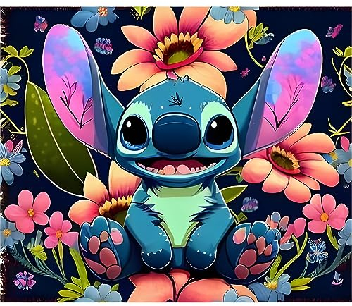 NAIMOER Stitch Diamond Painting Erwachsene, 5D Diamant Painting Bilder Erwachsene, DIY Stitch Diamond Painting Erwachsene Bilder Diamant Malerei Kinder Set für Home Dekor 30x40cm