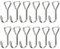 VISTYL 12 Stück Spiralhaken, Spiralhaken aus Edelstahl, Dreieckiger Spiralhaken, für Dehnseil, Gummiseil, Planenseil, Spanner
