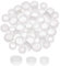 GORGECRAFT 48PCS 3 Sizes Clear Salt and Pepper Shaker Stopper Plastic Bottle Stoppers Replacement Plug Bottle Shaker Caps 14mm 16mm 20mm Reusable Clear Round End Caps for Bottles Pipes Pots