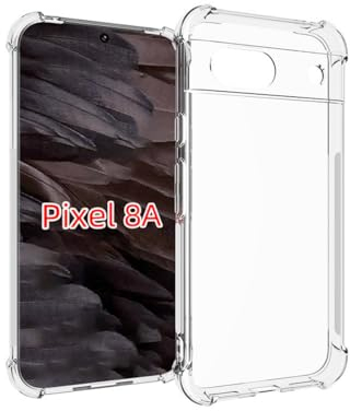 Wigento Für Google Pixel 8a Schock TPU Schutz Handy Hülle Tasche Etui Cover Transparent
