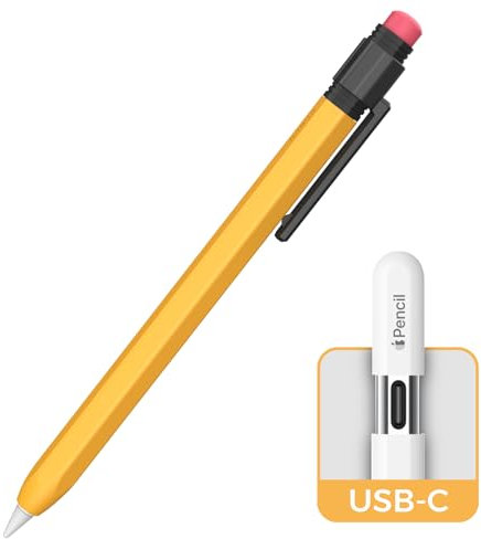 TRONWIN Apple Pencil USB-C Case,Silicone Sleeve Protective Cover Perfect Grip Skin Classic Design with Sturdy Clip Compatible with Apple Pencil usbc 3rd generation