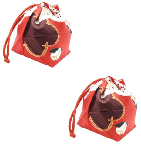 FRCOLOR 2 Pièces Trousses de Toilette pour Voyager Kimonos pour Femmes de Style Pochette à Cordon Portable personnalité Sacs à Gadgets à Main Divers