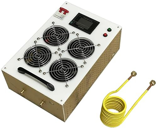 OUTFYT Forno di Fusione del Metallo della Macchina di Riscaldamento a induzione del riscaldatore a induzione ad Alta frequenza 5000W/5KW Strumento di Induzione del Calore (Color : 4500w, Size : 1)