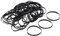 sourcing map 100 Pack Rubber Band Stretchable Rubber Elastic Band Black 50mm x 5mm Hair Rubber Bands for Home Office