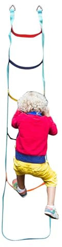 COMFOLIVING Rope Ladder, Tree Ladder | Colorful Swing Rope Ladder with Stainless Steel Buckles for Obstacle Paths, Tree Swing Climbing Rope for