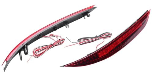 LASTRAN Für Kia K3 Cerato Forte 2012 2013 2014 Auto Rot Len Licht Heckstoßstange Reflektor Licht Bremslicht Rücklicht Rücklicht Nebel Standleuchte 2PCS