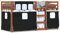 Juroupi Etagenbett mit Vorhängen Weiß & Schwarz 75x190 cm Kinder Etagenbett Kinderbett Doppelbett Kinderhochbetten Bett Kiefernholz - 3283925