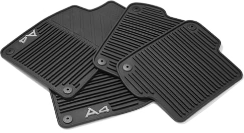 Audi 8E1061450041 Fußmatten Allwetterfußmatten 4X Gummimatten, Design: Monster Mat, schwarz, mit A4 Schriftzug