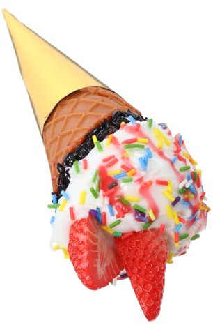 Amosfun Realistic Ice Cream Role Play Simulation Ice Props for Bar Dessert Shop Display