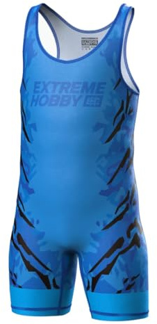 Extreme Hobby - Ringertrikot für Kinder Black Panther professioneller Kompressionsanzug für Wettkämpfe, Wrestling Singlet