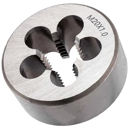 1pcs M20x1mm Runde Feingewindeschneideisen Metrischer Legierter Stahl | Maschinen Feingewinde Rechts Rundgewindeschneider für Gewindeformen Bearbeitung Reparatur Werkzeug