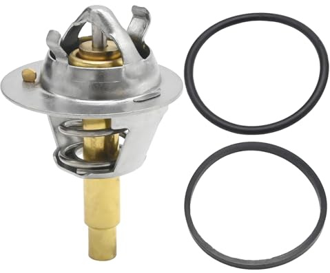 MospdyGear A2712000015 90°C Coolant Thermostat with Gasket, Replacement for Mercedes-Benz C-Class W203 W204 C 180 200 230 CLC CL203 CLK200, Replaces A271203037