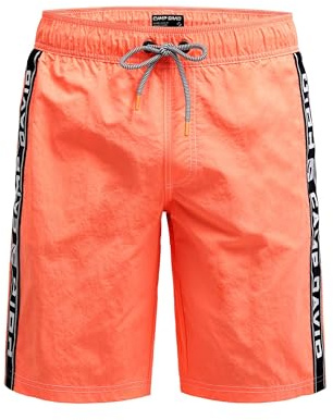 Camp David Herren Lange Badeshorts mit Logo-Tapes
