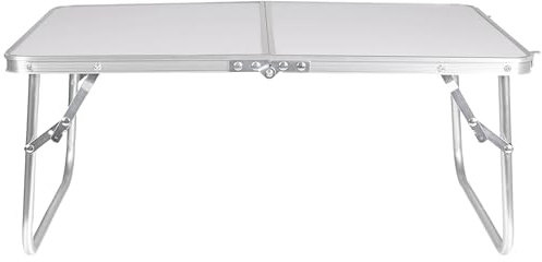 Klappbarer Reisetisch, tragbarer Campingtisch, 60×40×26,5 cm (Weiß)