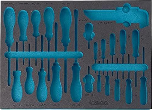 HAZET 2-Komponenten Weichschaumeinlage 163-141L, Länge 519 mm | Länge 519 mm, Breite 392 mm, 150 g, 3/3+ (519 x 392 mm) , L x B: 519 mm x 392 mm, Antrieb 100030 Weichschaumeinlage,