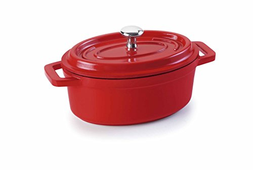 Lacor 25911- Casseruola Rossa Alluminio Ovale pressofuso 11,5x7,5 cm