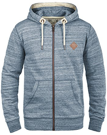 Solid SDCraig Herren Sweatjacke Kapuzenjacke Hoodie mit Kapuze Kordelzug Reißverschluss Kängurutasche Baumwollmischung Regular fit, Größe:M, Farbe:Insignia Blue (1991)