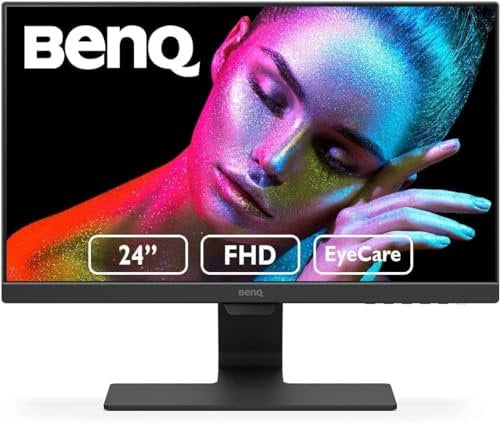BenQ GW2480T Monitor 23.8 Pollici Full HD 1080p, LED Eye-Care, Display 1920 x 1080, IPS, Brightness Intelligence, Flicker-Free, HDMI