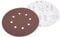 Sourcingmap 10Pcs 7 inch 8 Hole Hook and Loop Sanding Disc 1500 Grit Flocking Sandpaper Random Orbital Sander Paper